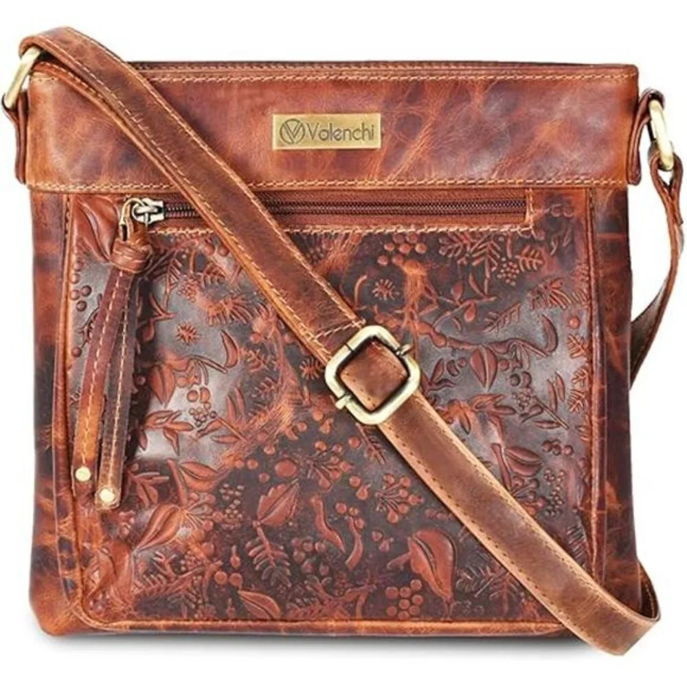 Real Genuine Leather Women's Crossbody Purse/Bag With Adjustable Strap - Picture 8 of 8